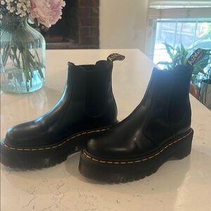 Dr. Martens Black Ankle Boots with Platform Soles NWOT